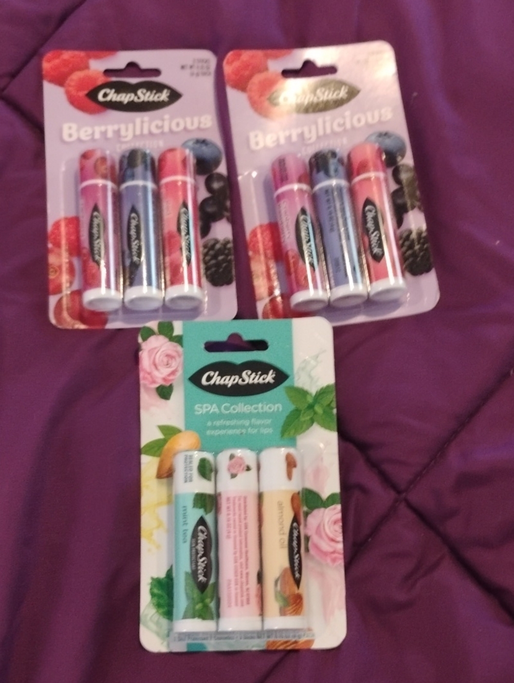 ChapStick Lip Balm 6-Pack Sets - Berrylicious & Spa Collection Bundle